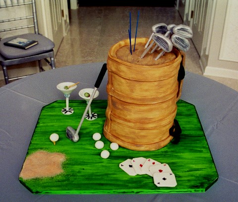 Golf bag cake